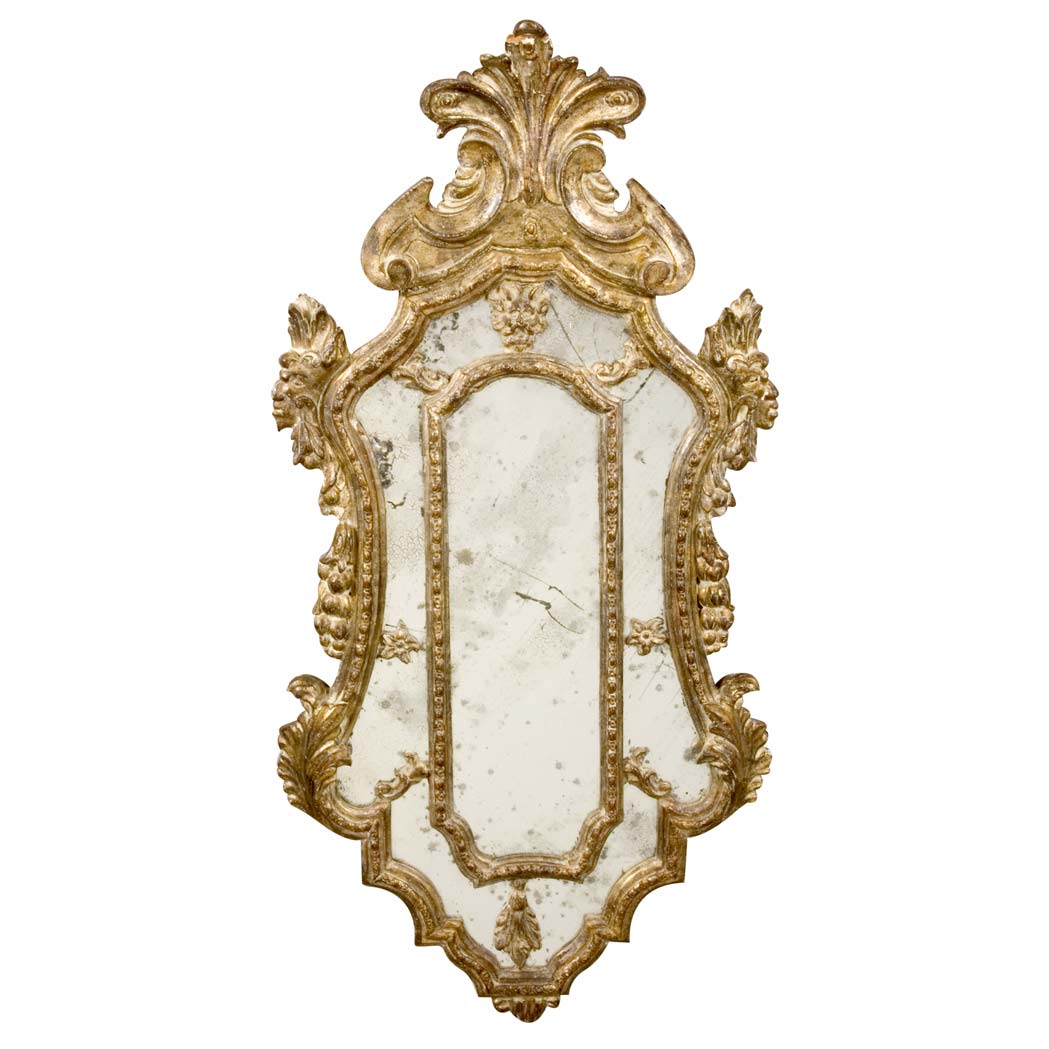 Appraisal: Italian Rococo Style Gilt-Wood Mirror Height inches width inches