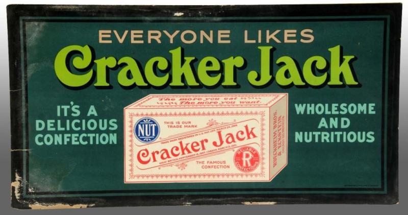 Appraisal: Cardboard Cracker Jack Trolley Car Sign Description Circa to Found