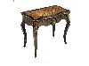 Appraisal: A FRENCH GILT BRASS-MOUNTED EBONISED AND BOULE SERPENTINE CARD TABLE