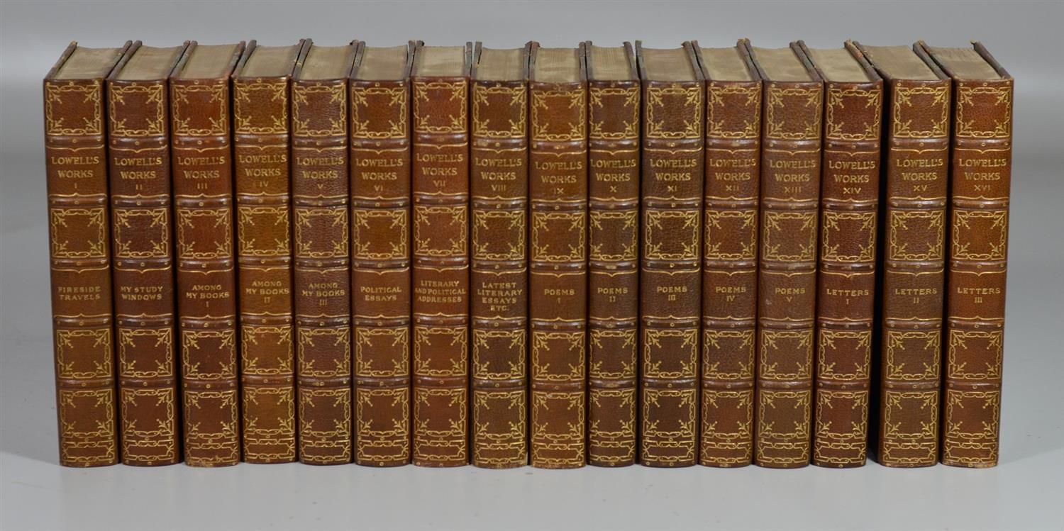 Appraisal: Lowell James Russell Complete Writings Boston volumes Elmwood edition morocco