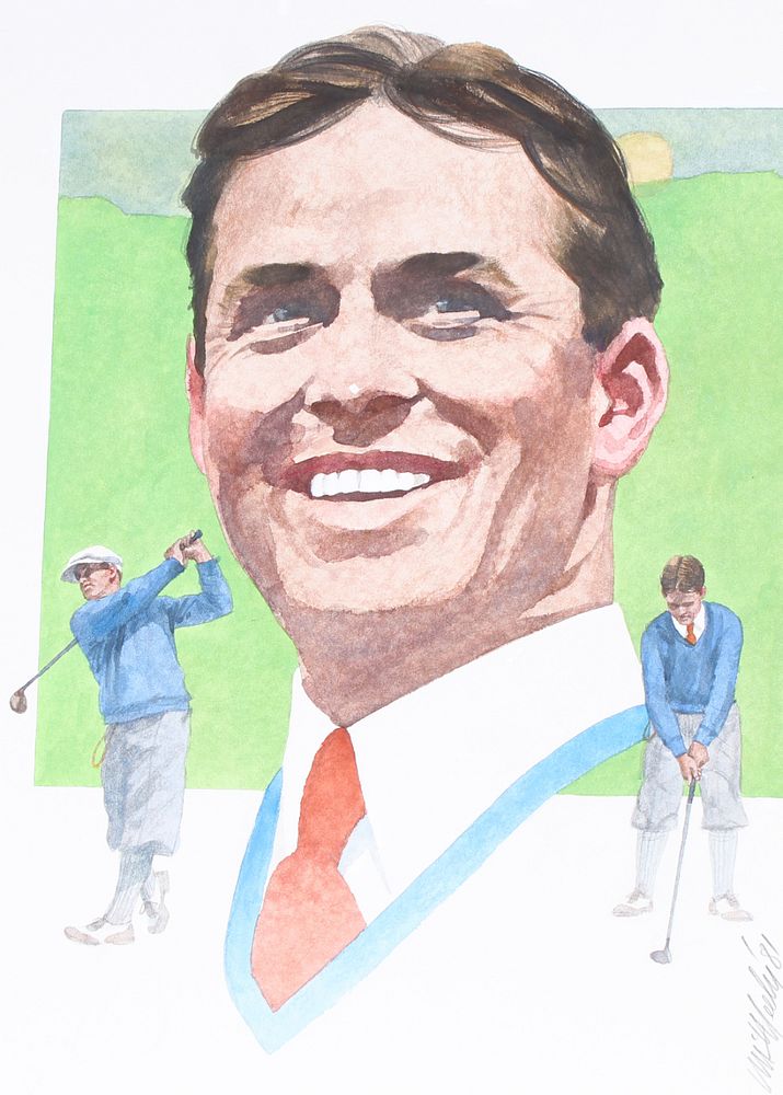 Appraisal: Tom McNeely B Bobby Jones Watercolor Tom McNeely Canadian B