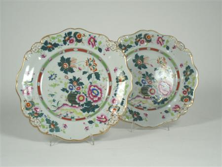 Appraisal: A mid th century Masons ironstone dessert service each piece