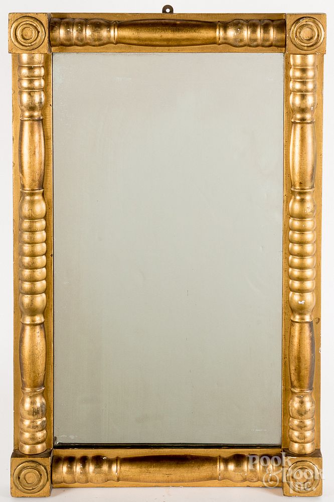 Appraisal: Sheraton giltwood mirror Sheraton giltwood mirror ca x Condition Backboards