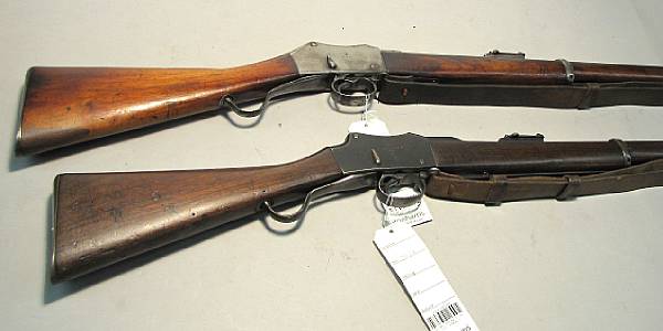 Appraisal: A lot of two British Martini-Henry single shot rifles Comprising