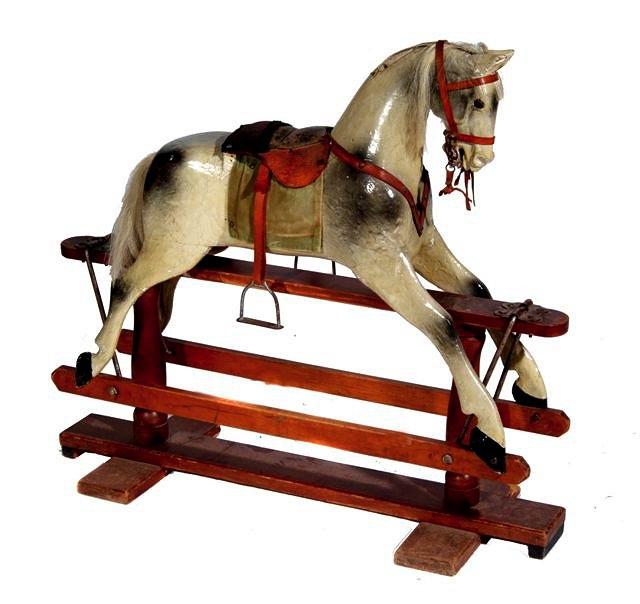 Appraisal: A VICTORIAN PAINTED ROCKING HORSE by F H Ayres with