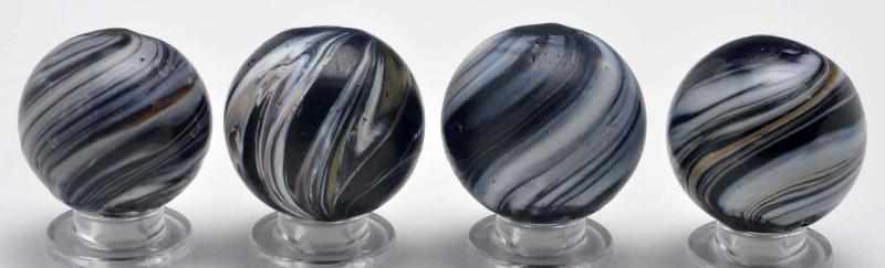 Appraisal: Lot of Double Pontil Slag Marbles Description Includes two dark