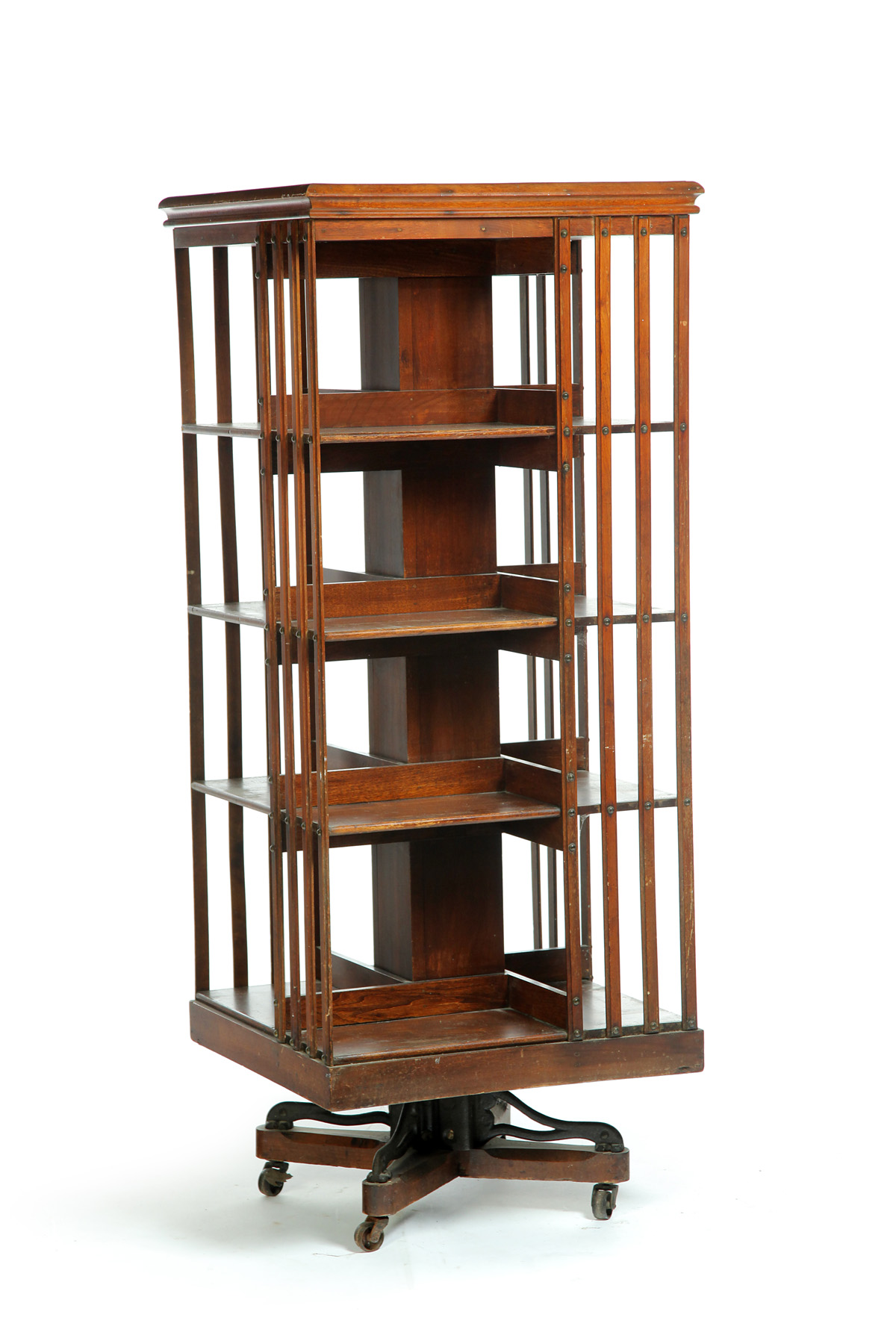 Appraisal: LARGE REVOLVING BOOKCASE American st quarter- th century Southern gum