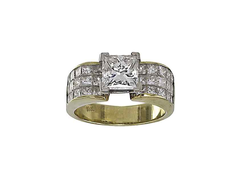 Appraisal: K CTW DIAMOND RING - CT CENTER STONE K yellow