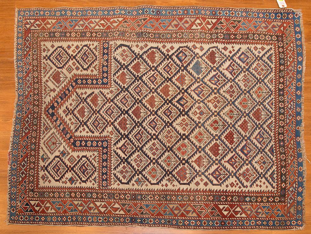 Appraisal: Antique Shirvan Prayer Rug Caucasus x circa Condition Absence of