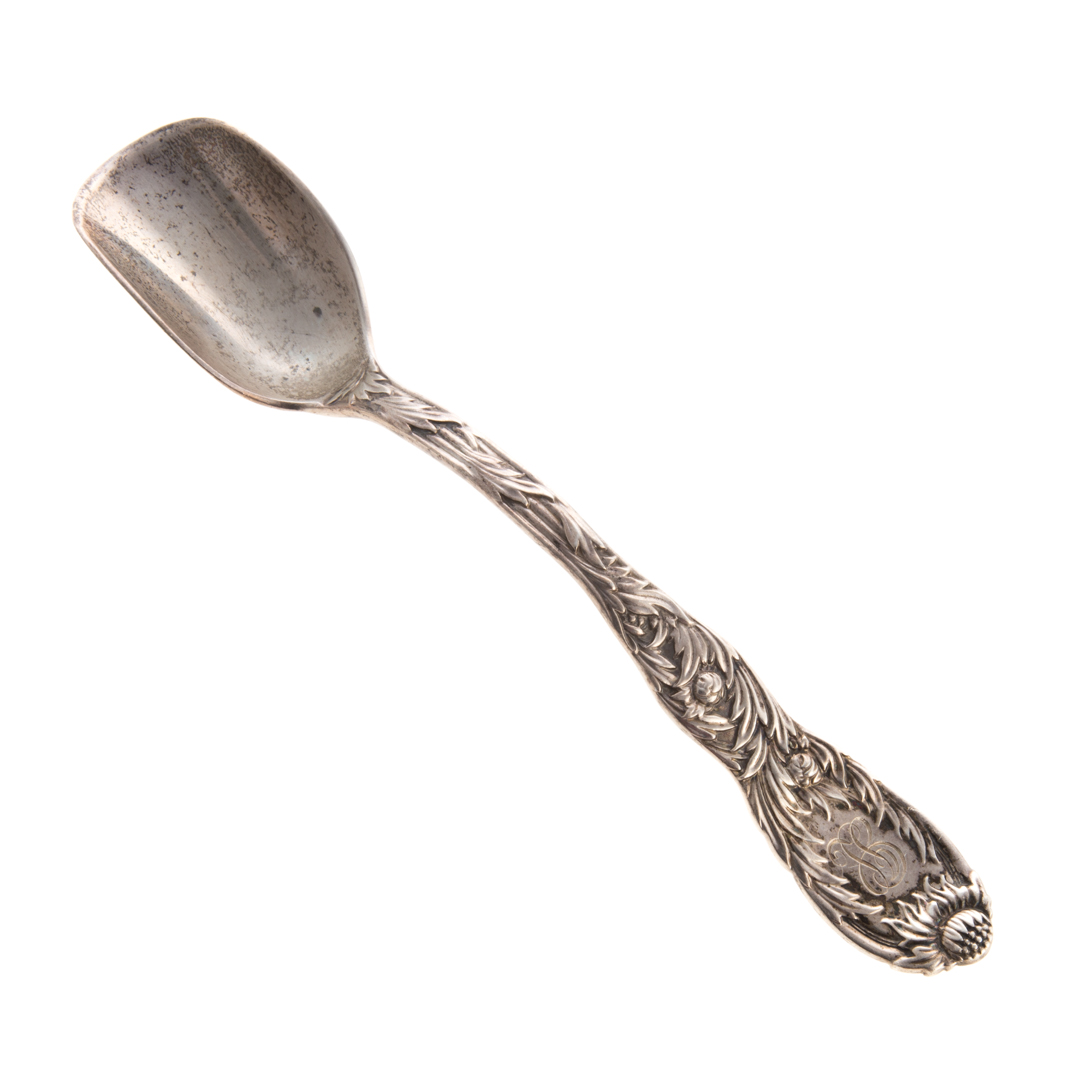 Appraisal: Tiffany Chrysanthemum sterling cheese scoop sterling silver solid cheese scoop