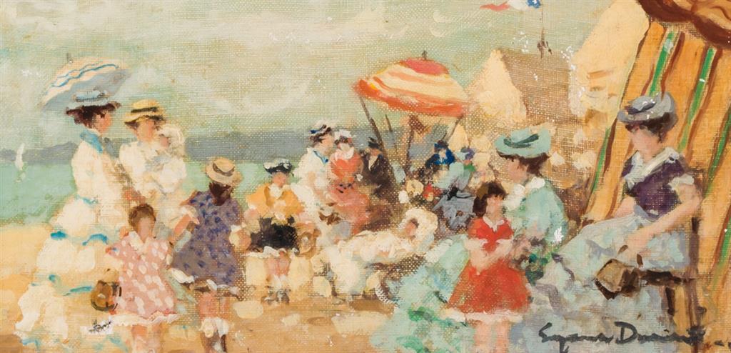 Appraisal: EUGENIO ALVAREZ DUMONT Spanish - Ladies at the Beach oil