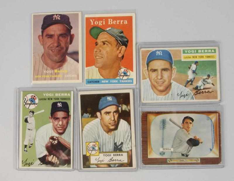 Appraisal: Lot of Yogi Berra Baseball Cards Description Includes no Topps