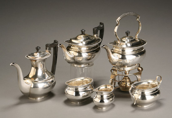 Appraisal: Sheffield Plate Six-Piece Coffee and Tea Service First Quarter th