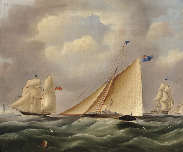 Appraisal: Circle of James Edward Buttersworth British - A Cutter and