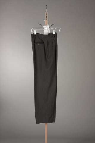 Appraisal: Giorgio Armani Dark grAy wool rayon blend slacks with beige