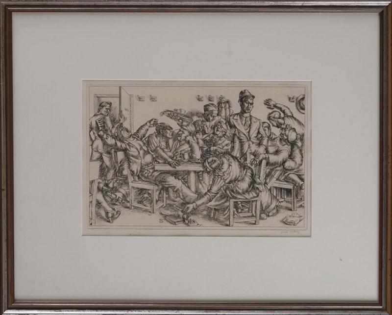 Appraisal: PAUL CADMUS AMERICAN - STEWARTS Etching signed lower right x