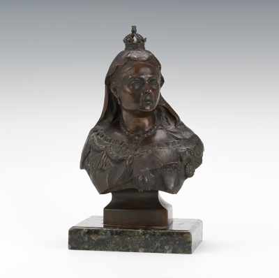 Appraisal: A Bronze Bust of Queen Victoria Marked the Goldsmith and