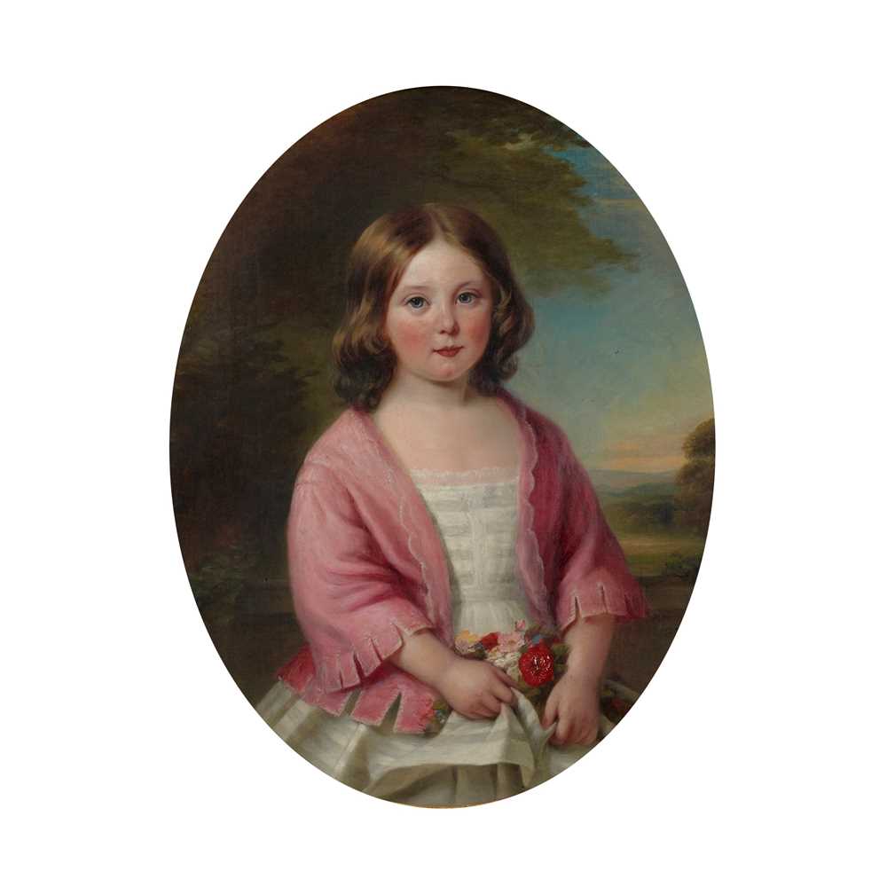 Appraisal: SAMUEL WEST BRITISH - HALF LENGTH PORTRAIT OF ALICE LUCY