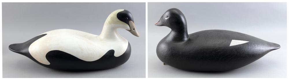 Appraisal: TWO GARY AVADANIAN SEA DUCK DECOYS READING MASSACHUSETTS TH CENTURY