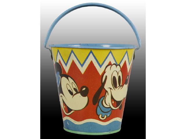 Appraisal: Walt Disney Mickey Mouse and Friends Sand Pail Description Tin