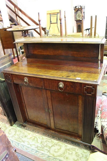 Appraisal: A TH CENTURY MAHOGANY CHIFFONIER having a raised back with