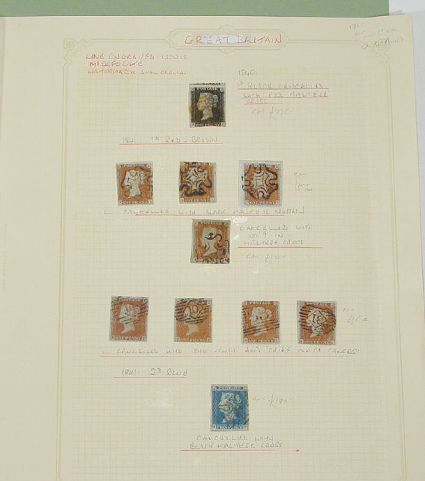 Appraisal: Collection of mainly used British stamps - including Penny Black