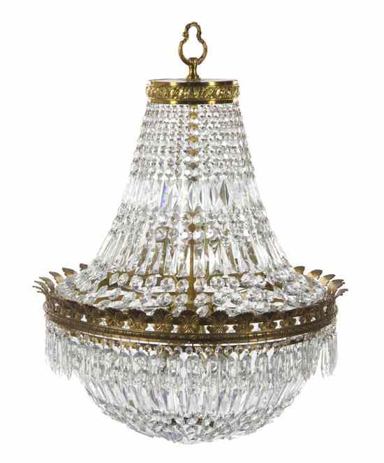 Appraisal: An Empire Style Gilt Bronze Eight-Light Chandelier the lighting elements