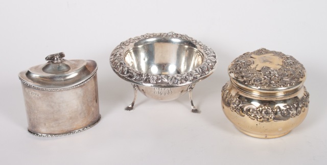 Appraisal: Three American and English silver articles including S Kirk Son