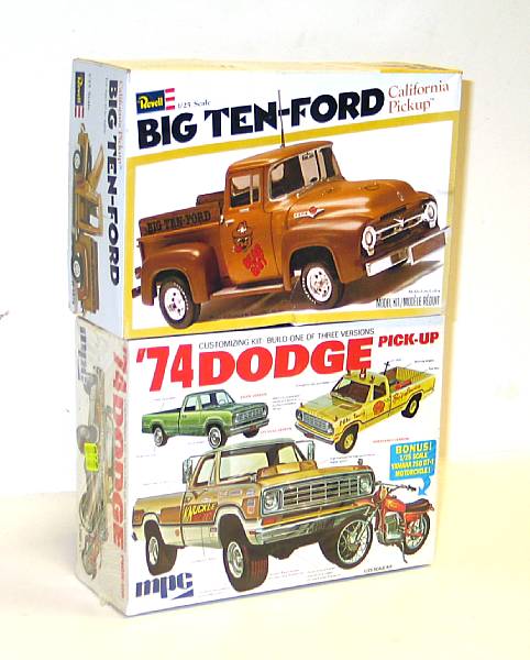 Appraisal: Dodge vehicles Lot comprising plastic th scale boxed cars and