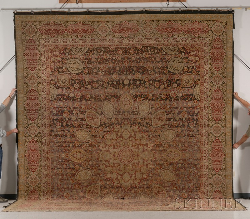 Appraisal: Amritsar Carpet India last quarter th century cut small edge