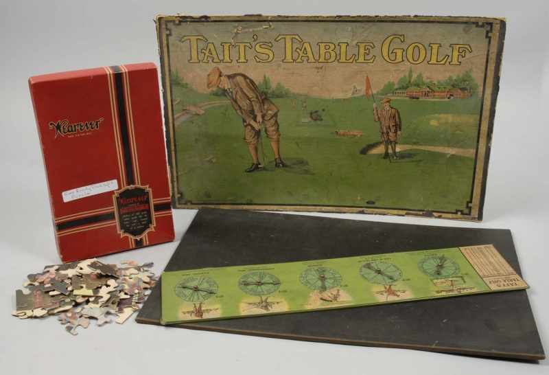 Appraisal: Lot of Eveready Puzzle Table Golf Game Description Golf game