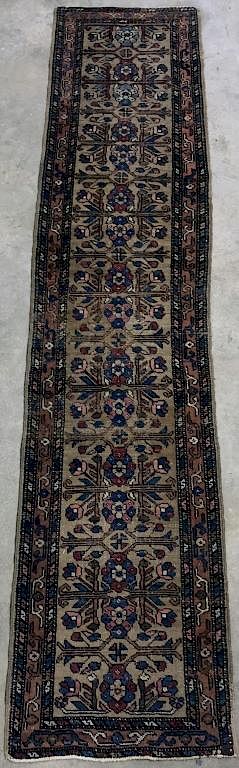 Appraisal: Beluch Hall Runner with Brown Background Beluch hall runner circa