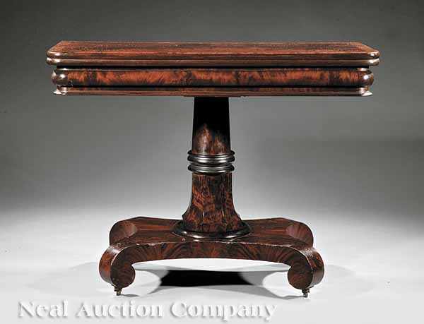 Appraisal: An American Classical Mahogany Games Table early th c Philadelphia