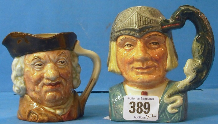 Appraisal: Royal Doulton Small Character Jugs St George D and Sam