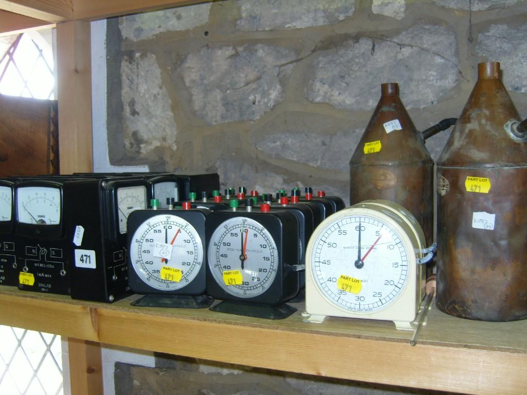 Appraisal: A collection of laboratory equipment including Unilab gauges German made