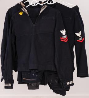 Appraisal: U S Navy Crackerjack Uniforms Accoutrements U S Navy crackerjack