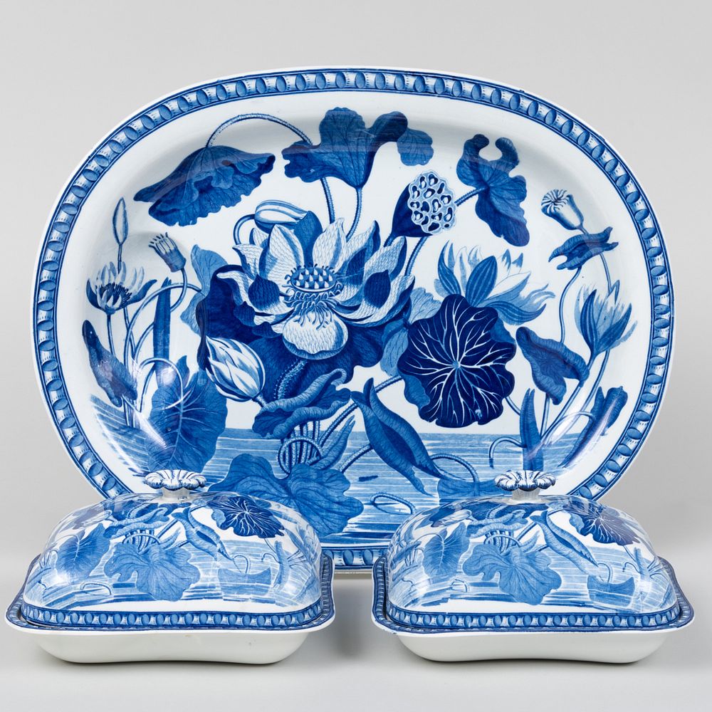 Appraisal: Group of Three Wedgwood Porcelain Serving Wares in the 'Blue