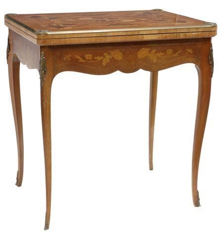 Appraisal: French Louis XV style mahogany flip-top games table th c