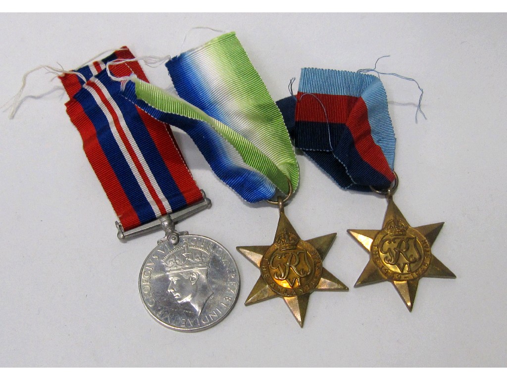 Appraisal: WWII war medal and two stars ' - ' Atlantic