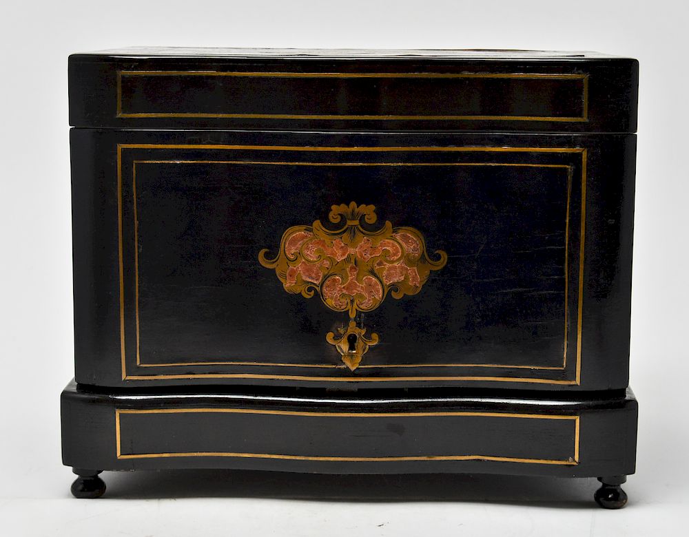 Appraisal: Napoleon III Style Tantalus w Boulle Work French Napoleon III