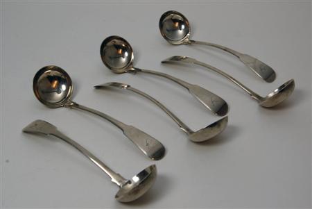 Appraisal: Dundee - a set of six Scottish provincial toddy ladles