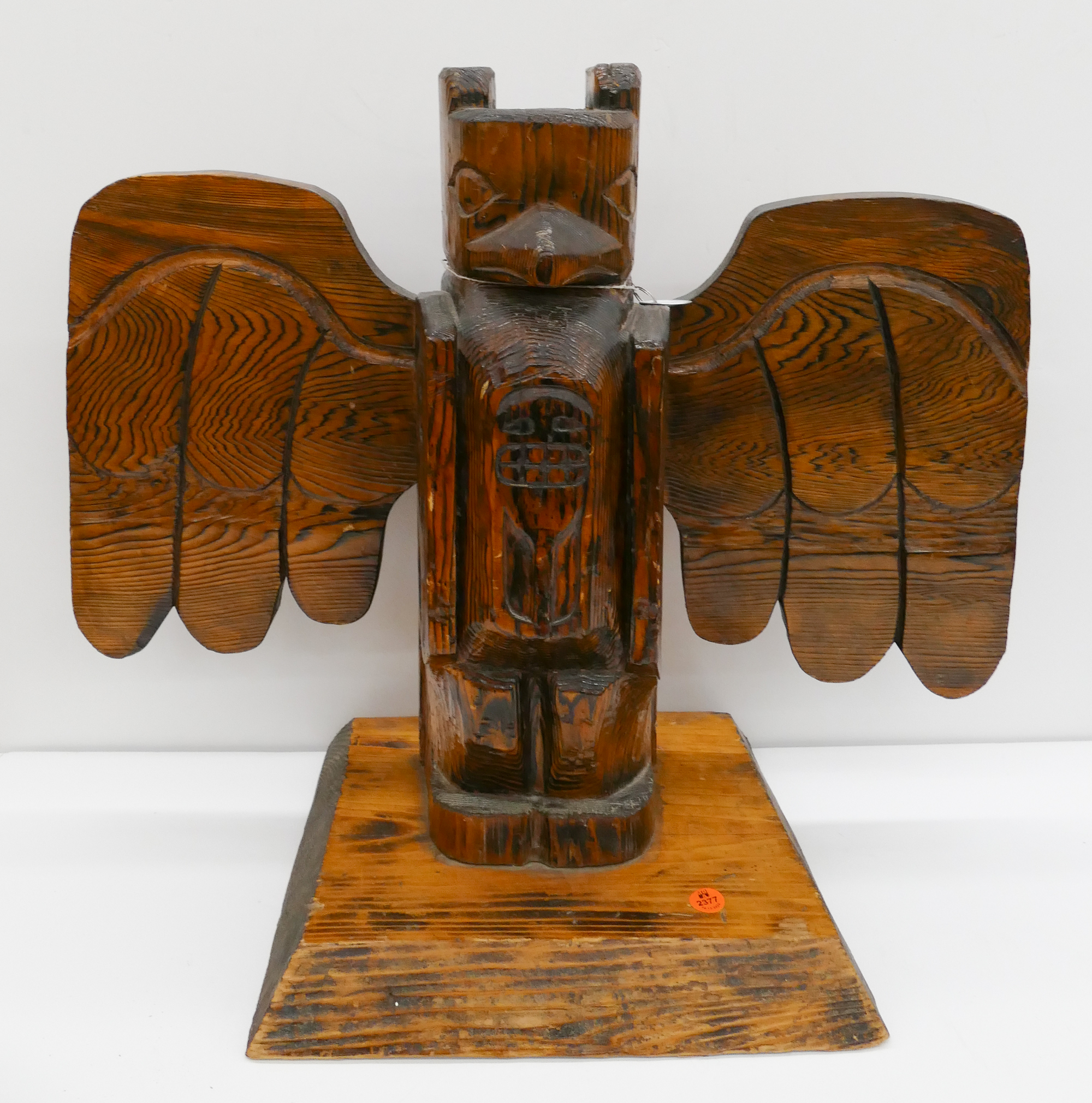 Appraisal: Northwest Coast Thunderbird Carved Wood Totem- x ''