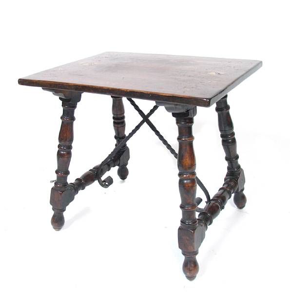 Appraisal: An Italian Baroque style inlaid walnut occasional table th century