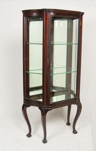 Appraisal: LATE VICTORIAN MAHOGANY DISPLAY CABINET French style with slightly curved