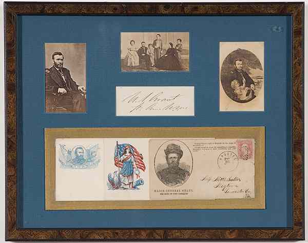 Appraisal: Autographs and Manuscripts U S Grant Clipped Signature CDVs and