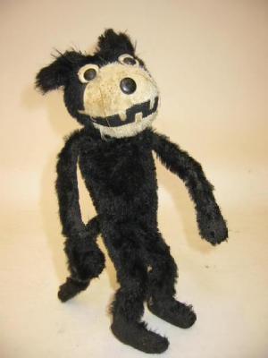 Appraisal: A pre-war Felix the Cat covered in black plush with