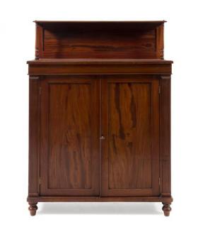 Appraisal: A George III Style Mahogany Hall Cabinet th century having