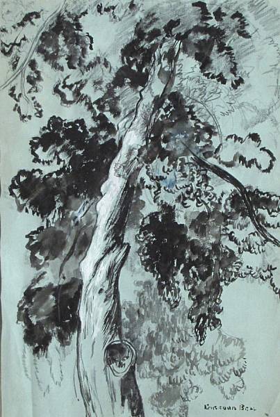 Appraisal: Gifford Beal American - Study of a tree signed 'Gifford