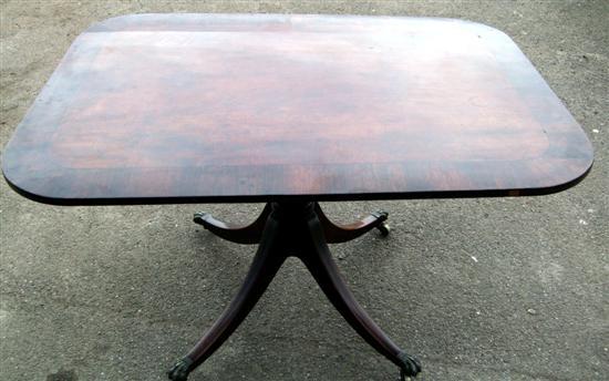 Appraisal: A th century mahogany and rosewood crossbanded rectangular breakfast table