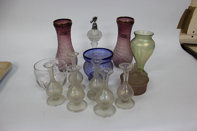 Appraisal: A COLLECTION OF GLASSWARE to include a pair of opalescent